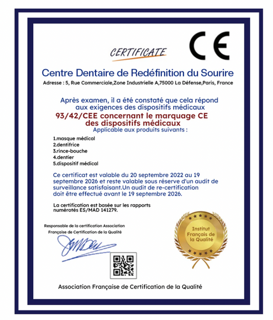 Ensemble de silicone pour reline de prothèses dentaires (certifié ADA)